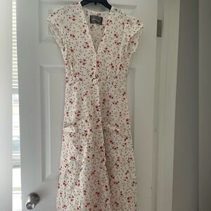 Reformation floral print midi dress